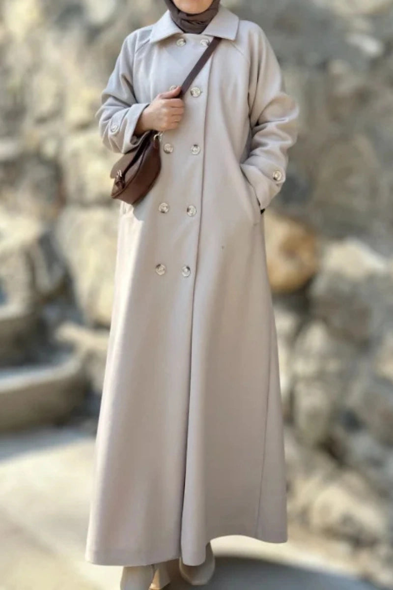 Manteau en cachemire de qualité supérieure (pierre)