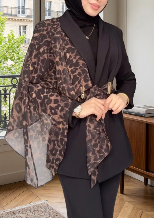 ENSEMBLE LÉOPARD NOIR