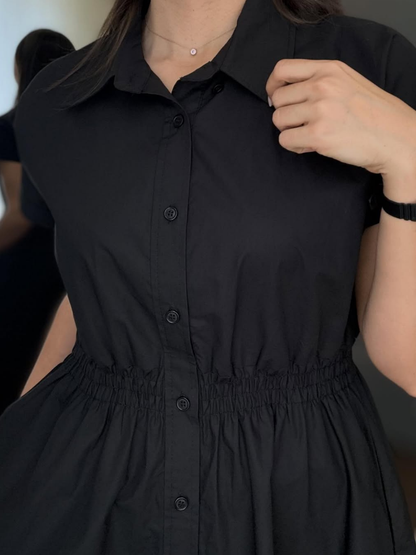 Robe Chemise Midi Cintrée – MERVAY