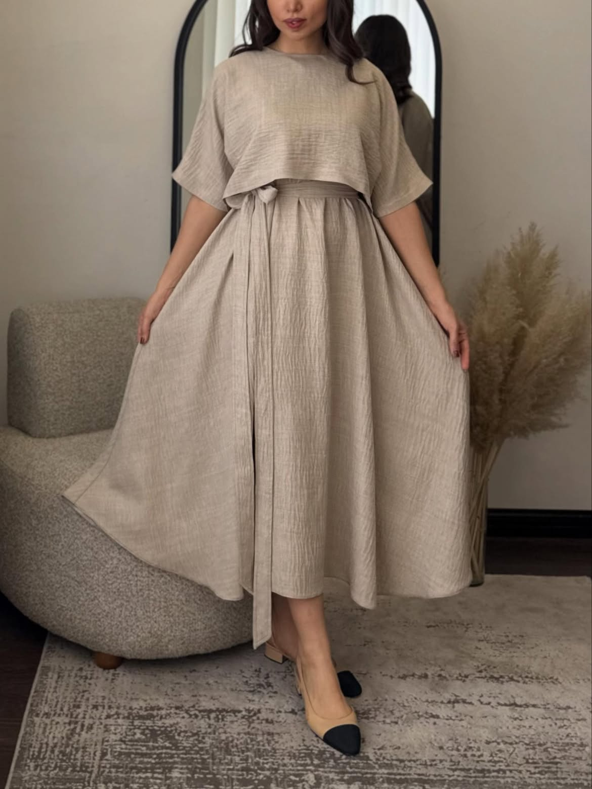 Ensemble Crop Top & Robe d'Été – MERVAY