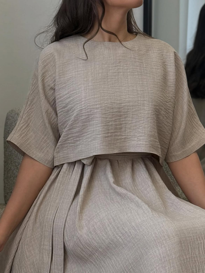 Ensemble Crop Top & Robe d'Été – MERVAY