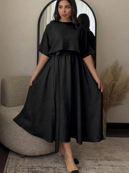 Ensemble Crop Top & Robe d'Été – MERVAY