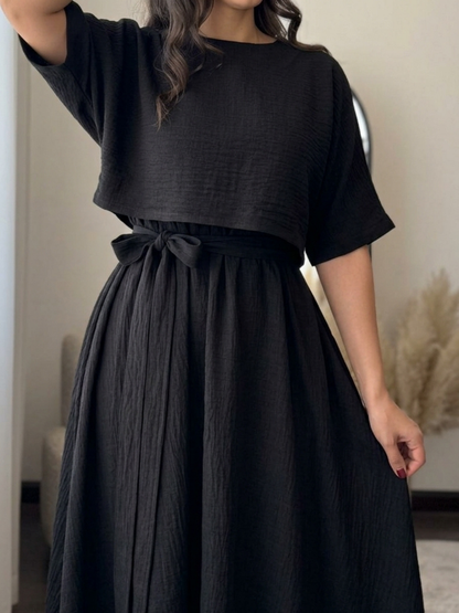 Ensemble Crop Top & Robe d'Été – MERVAY