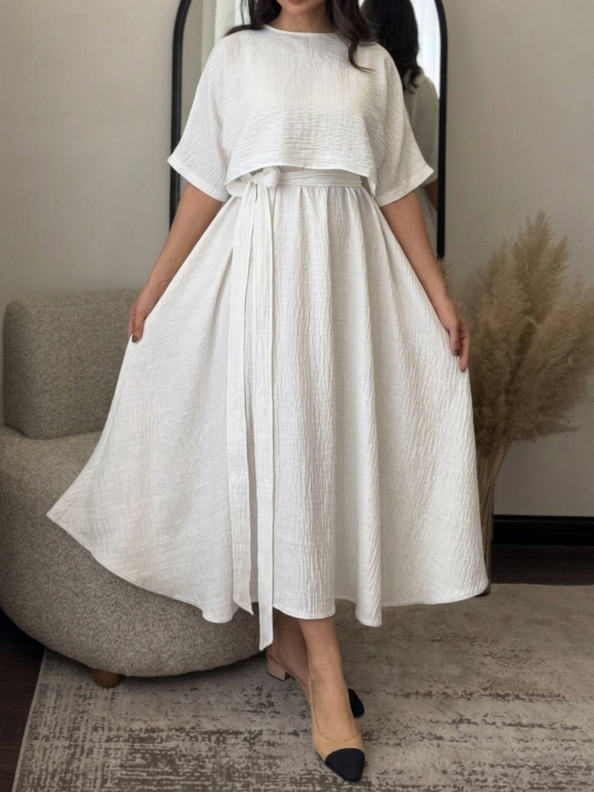 Ensemble Crop Top & Robe d'Été – MERVAY
