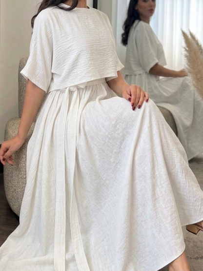 Ensemble Crop Top & Robe d'Été – MERVAY