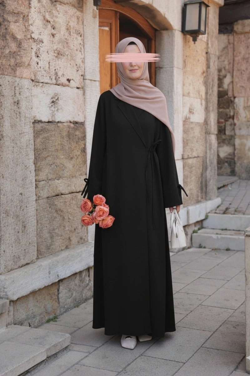 Abaya Cache-Cœur à Nœuds