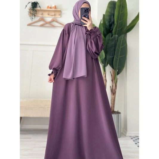 Abaya Mervay – Tissu Crêpe Adrina de Qualité