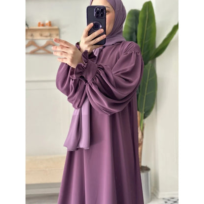 Abaya Mervay – Tissu Crêpe Adrina de Qualité