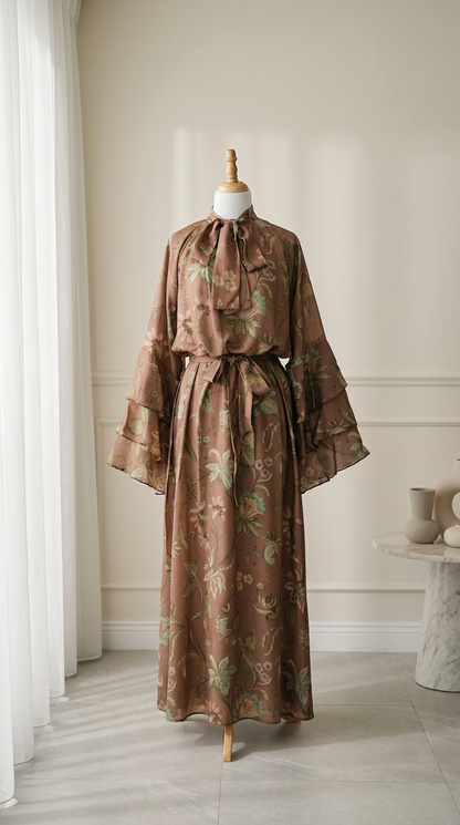Robe – Noir Floral Poétique