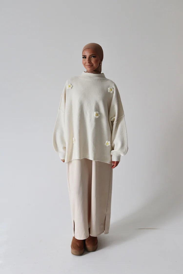 Pull Oversize Fleuris