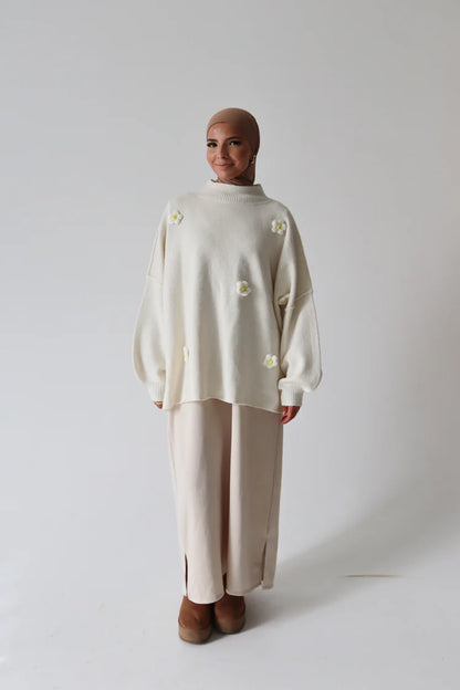 Pull Oversize Fleuris