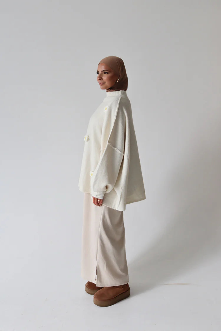 Pull Oversize Fleuris