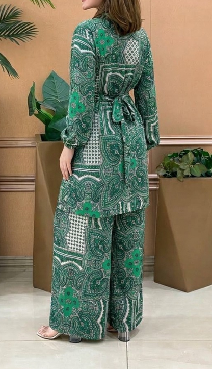 Ensemble Élégance Imprimé - vert