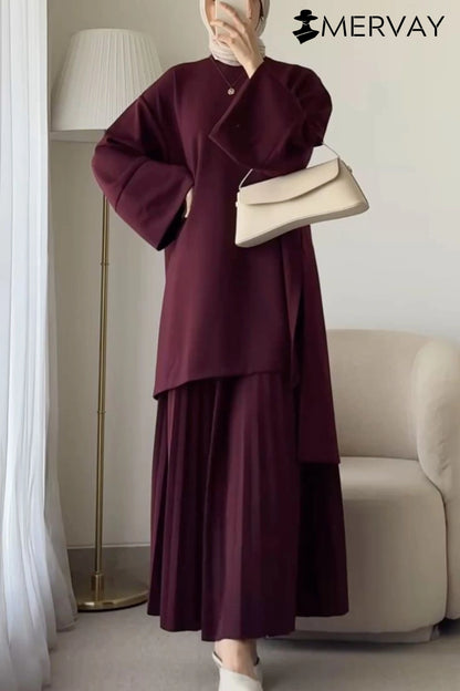 Ensemble chemise et jupe longue