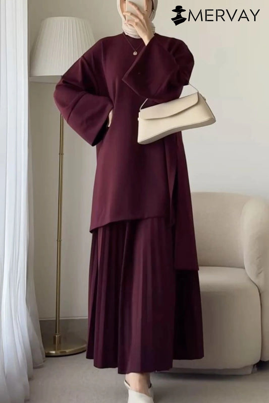 Ensemble chemise et jupe longue