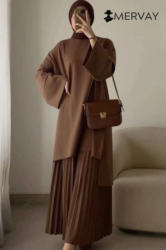 Ensemble chemise et jupe longue