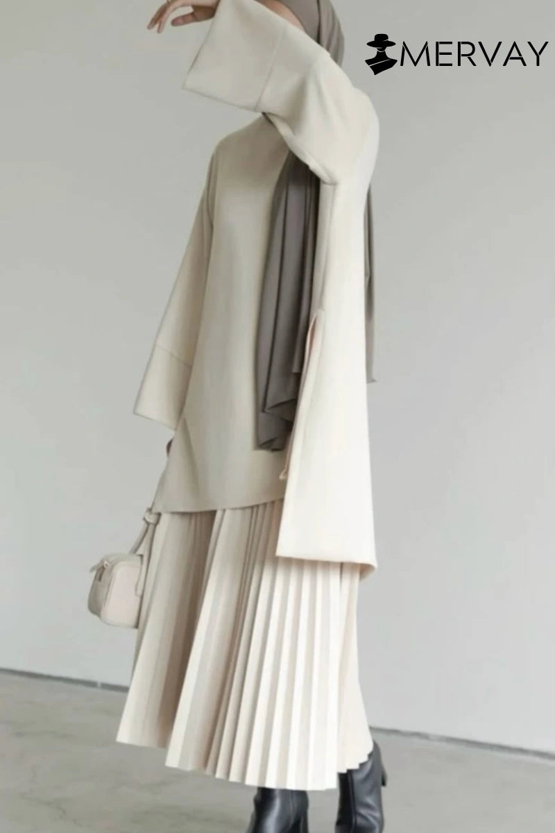 Ensemble chemise et jupe longue