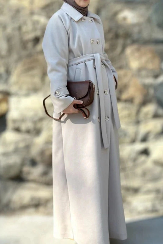 Manteau en cachemire de qualité supérieure (pierre)