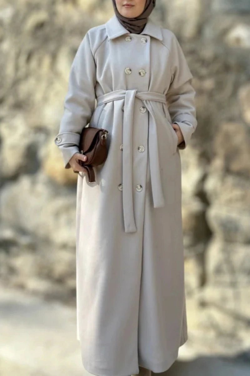 Manteau en cachemire de qualité supérieure (pierre)