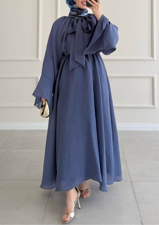 Robe mervay avec décolleté Bleu