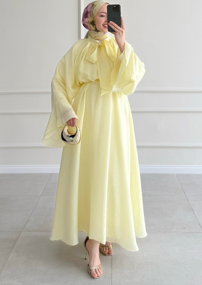 Robe mervay avec décolleté Rose