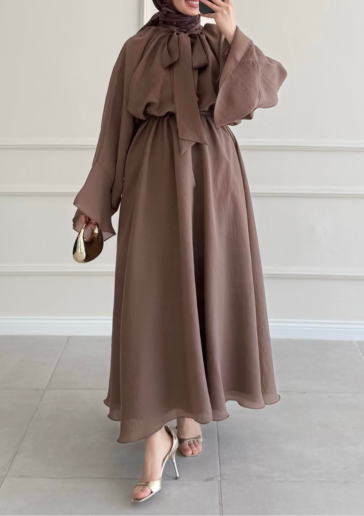 Robe mervay avec décolleté Vert