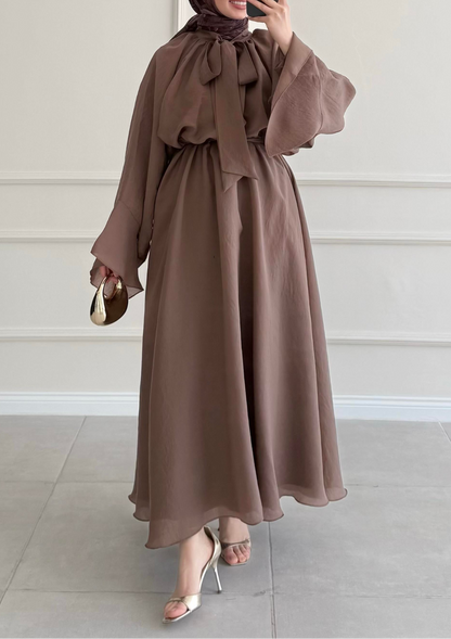 Robe mervay avec décolleté Vert