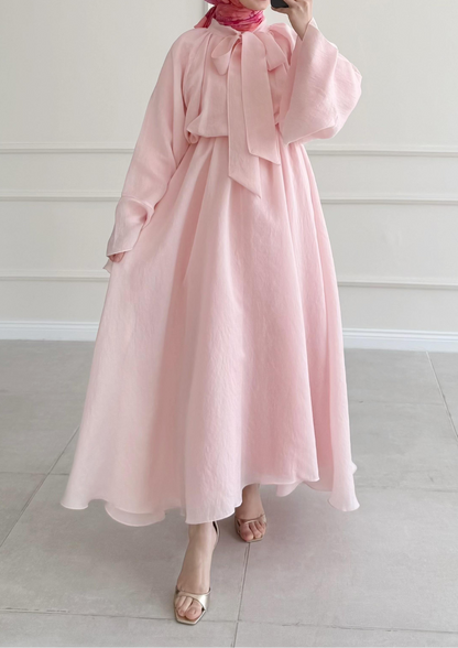 Robe mervay avec décolleté Rose