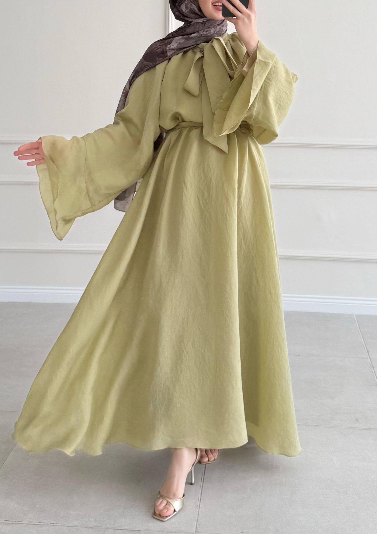 Robe mervay avec décolleté Rose