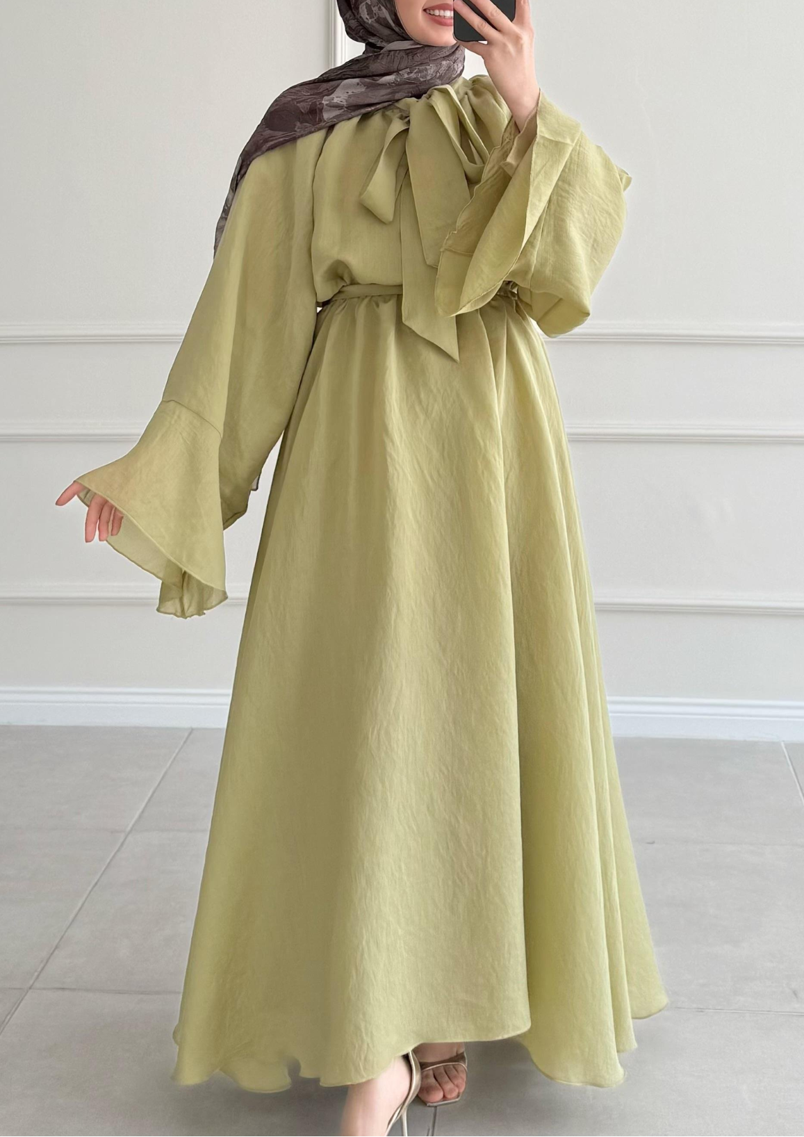 Robe mervay avec décolleté Vert