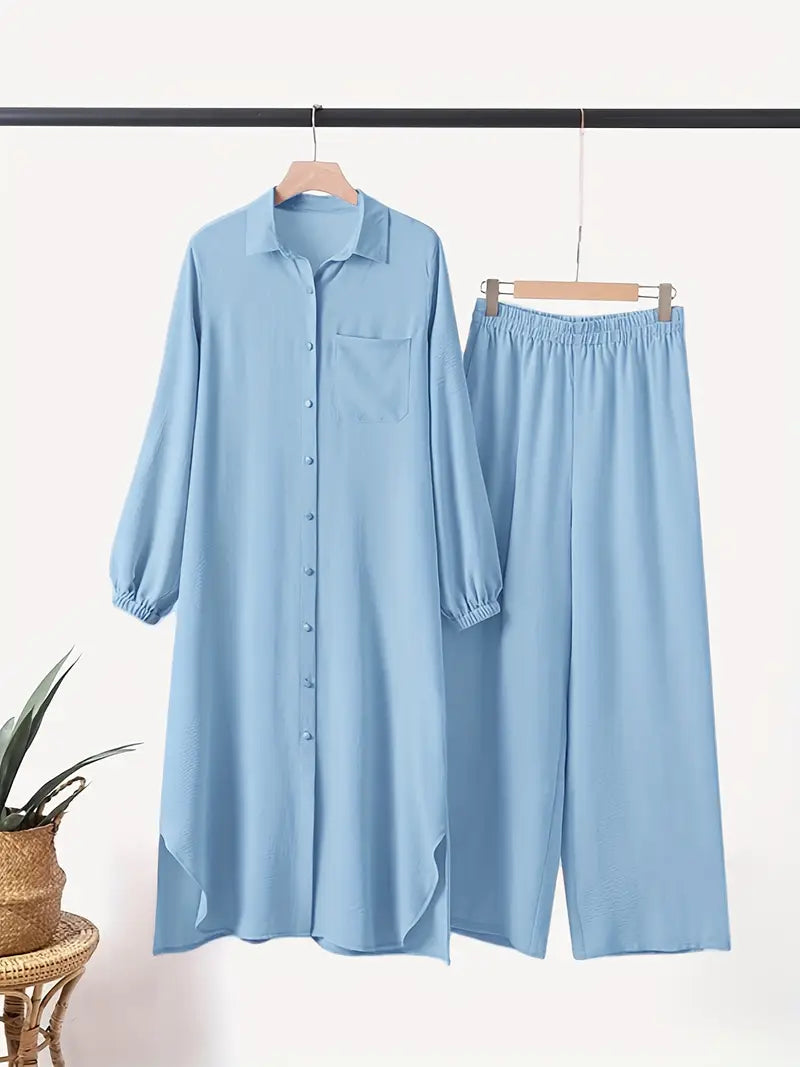 Ensemble Deux Pièces – Élégance Arabe et Confort Moderne