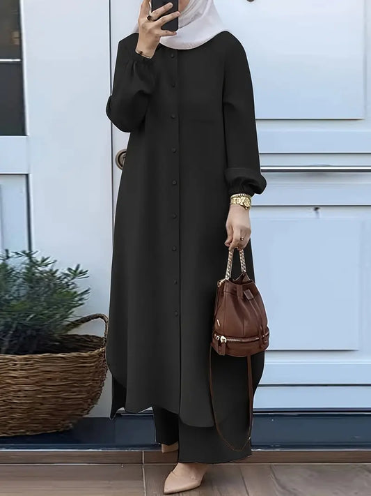 Ensemble Deux Pièces – Élégance Arabe et Confort Moderne