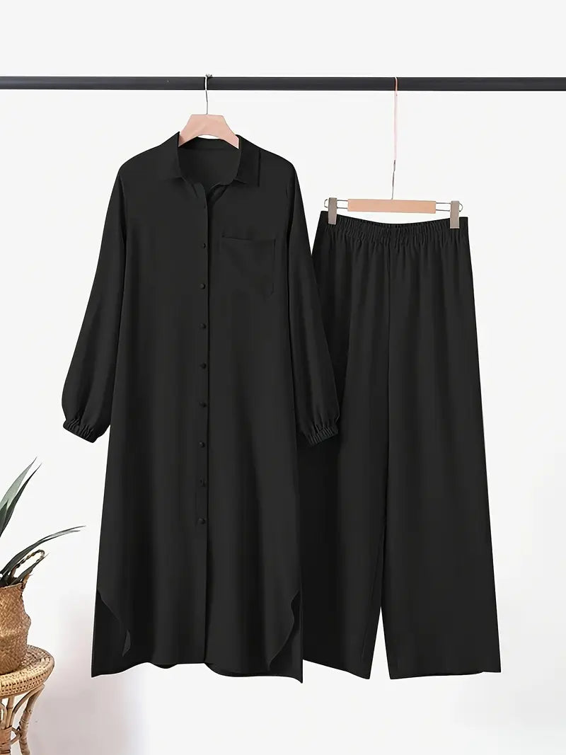 Ensemble Deux Pièces – Élégance Arabe et Confort Moderne