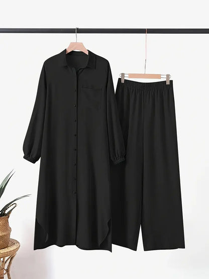 Ensemble Deux Pièces – Élégance Arabe et Confort Moderne