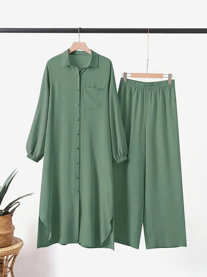 Ensemble Deux Pièces – Élégance Arabe et Confort Moderne