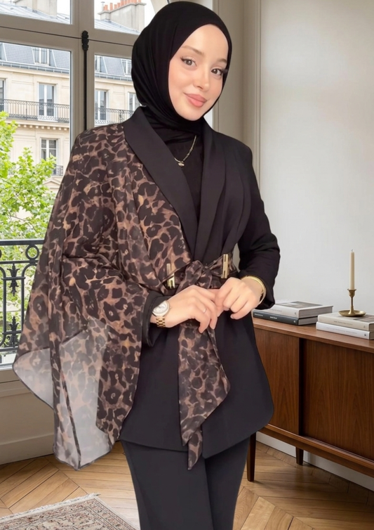 ENSEMBLE LÉOPARD NOIR