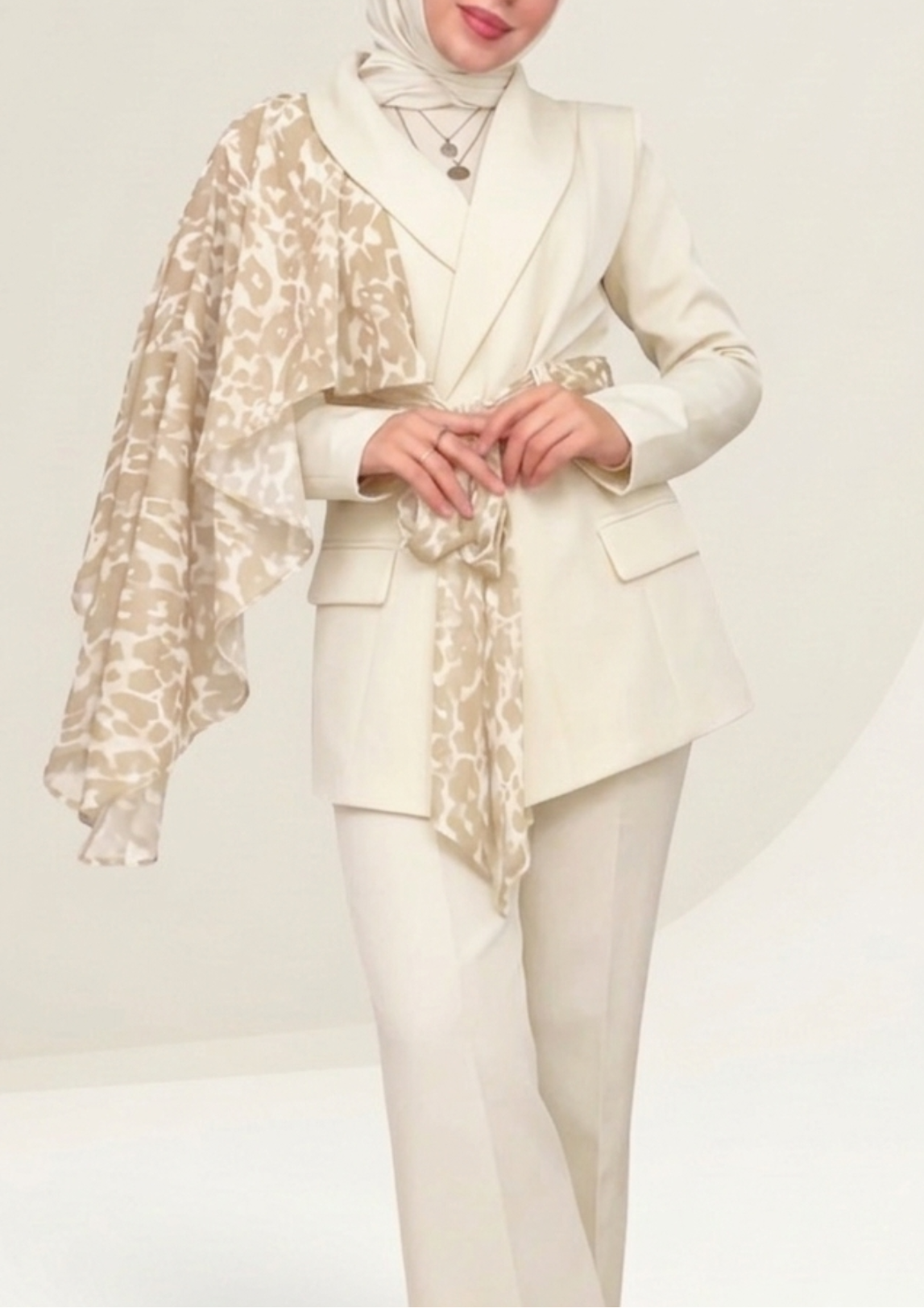 ENSEMBLE LÉOPARD BLANC