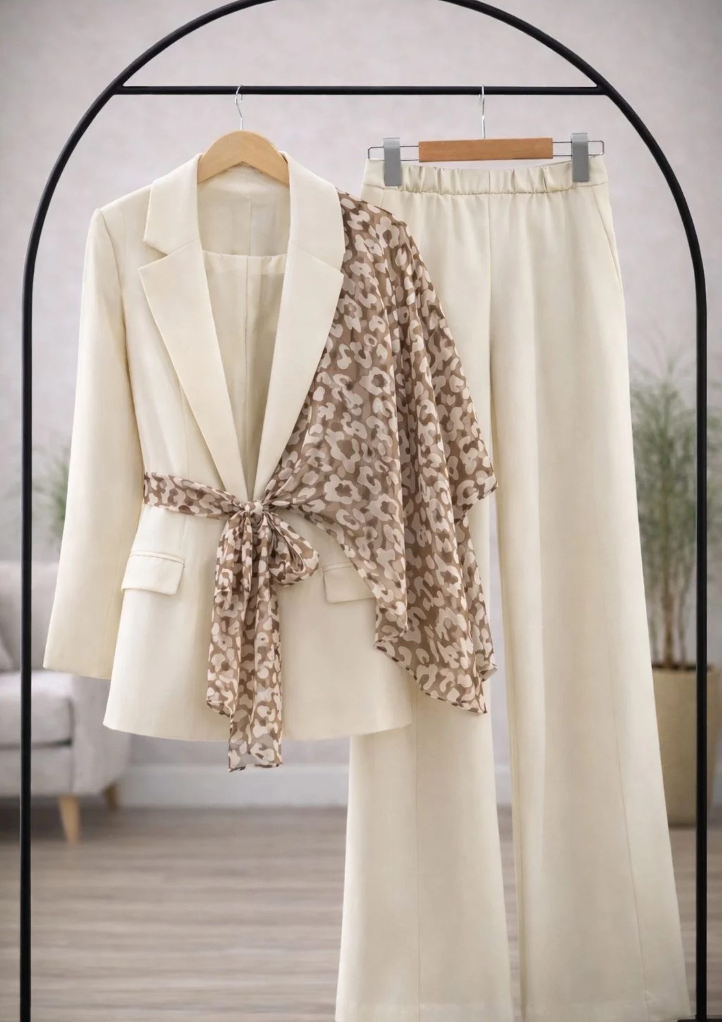 ENSEMBLE LÉOPARD BLANC