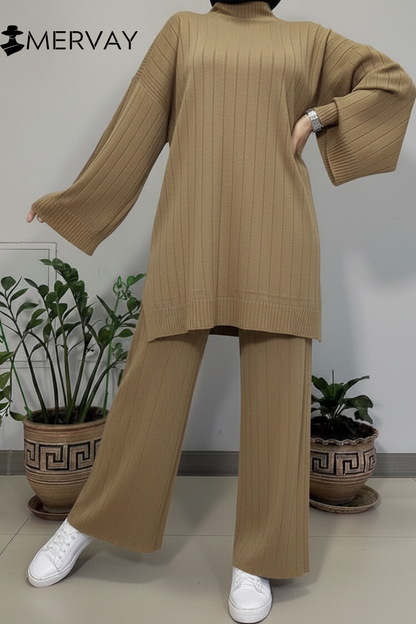 Ensemble Maille Côtelée