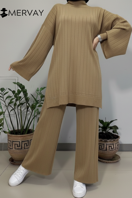 Ensemble Maille Côtelée