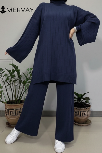 Ensemble Maille Côtelée