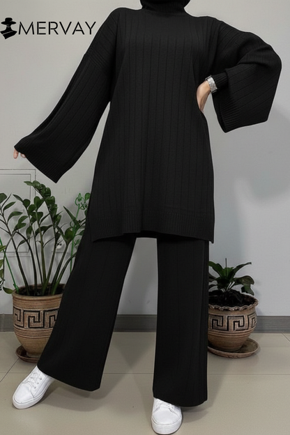 Ensemble Maille Côtelée