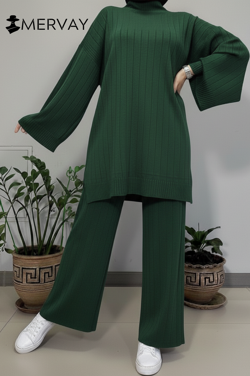 Ensemble Maille Côtelée