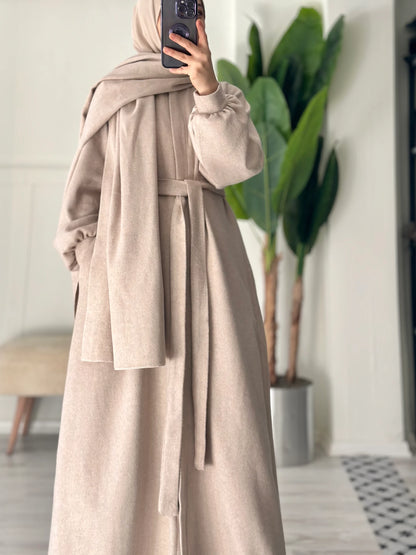 Manteau écharpe - beige