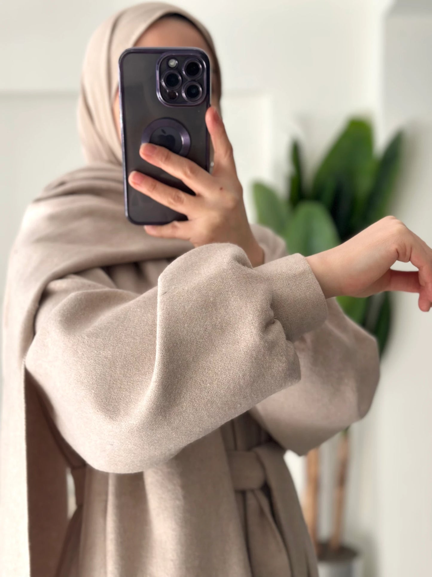 Manteau écharpe - beige