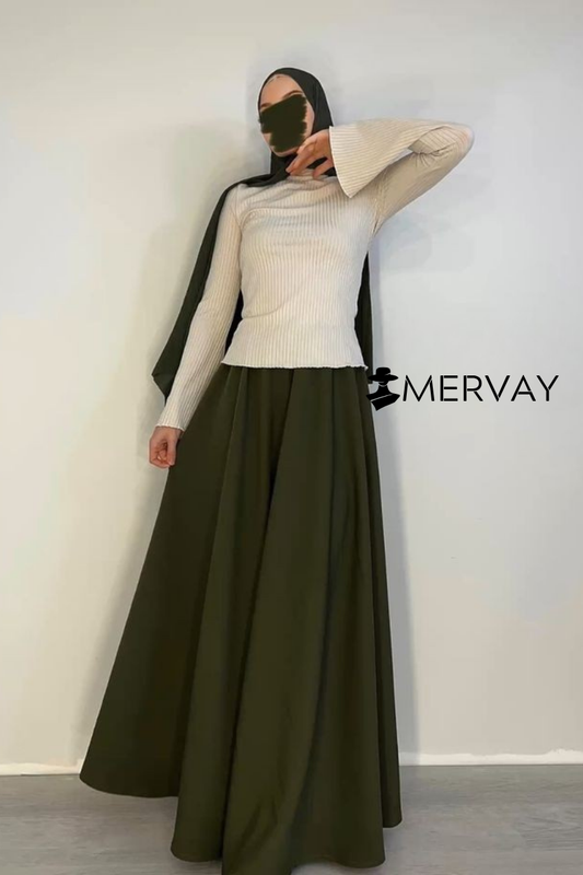 Ensemble Jupe Longue  Haut Côtelé&nbsp;