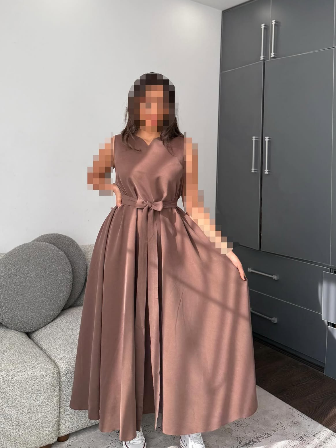 Robe Longue d'Été Sans Manches à Nœud – MERVAY