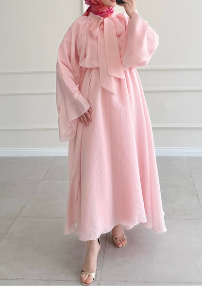 Robe mervay avec décolleté Rose